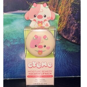 The Creme Shop Strawberry Milk Macaron Lip Balm Moisture Hyaluronic  Murumuru